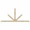Ekena Millwork Saratoga Rough Sawn Timber Gable Bracket, Douglas Fir, 96"W x 44"H x 2"D x 4"F, 11/12 Pitch GBW096X44X0204SAR00RDF - alternate 1
